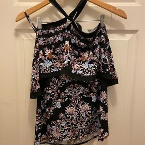 Sexy off the shoulder halter style top